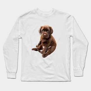 Chocolate Labrador Retriever Puppy Dog Long Sleeve T-Shirt